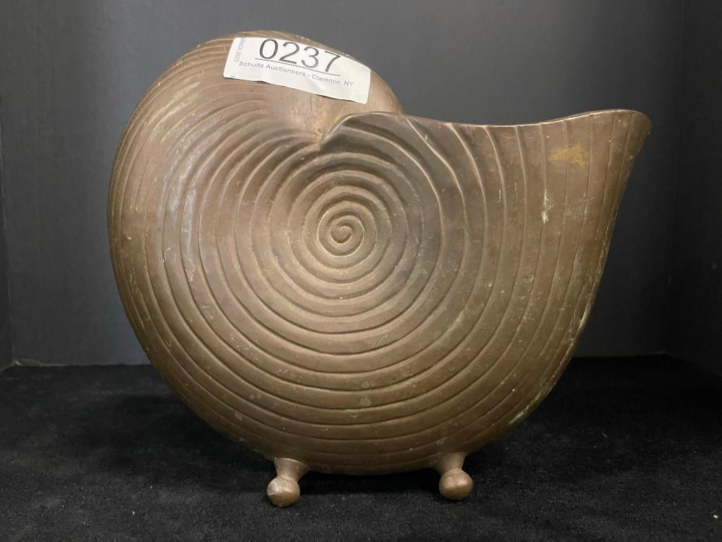 Bronze Nautilus Shell Sculpture Vase (1 of 7)
