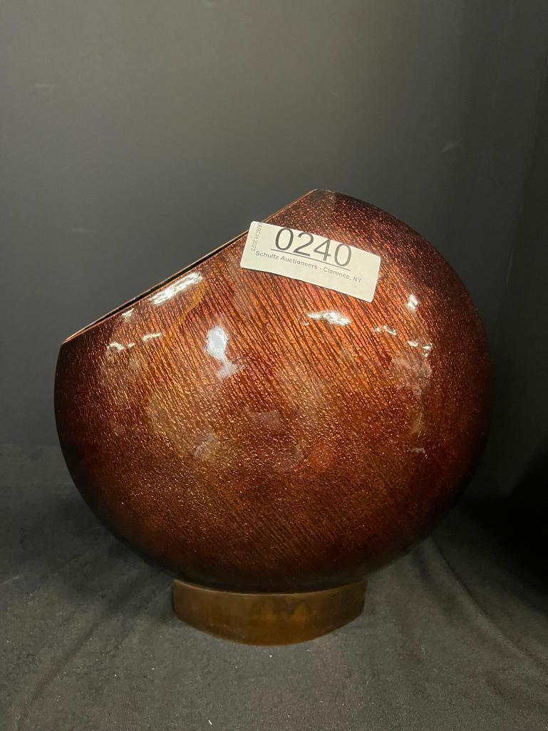Signed Campo Enamel on Bronze Vase (1 of 6)