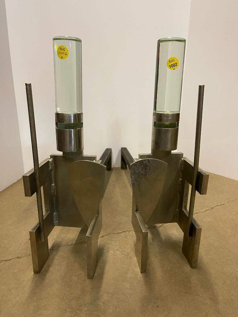 Style of Jacques Adnet Andirons, French 1950s (1 of 6)