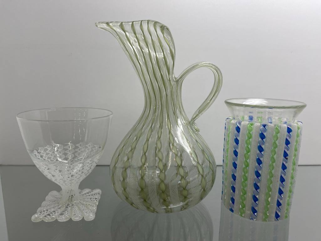 3pcs Italian Glass incl. Dino Martens Pitcher (1 of 8)