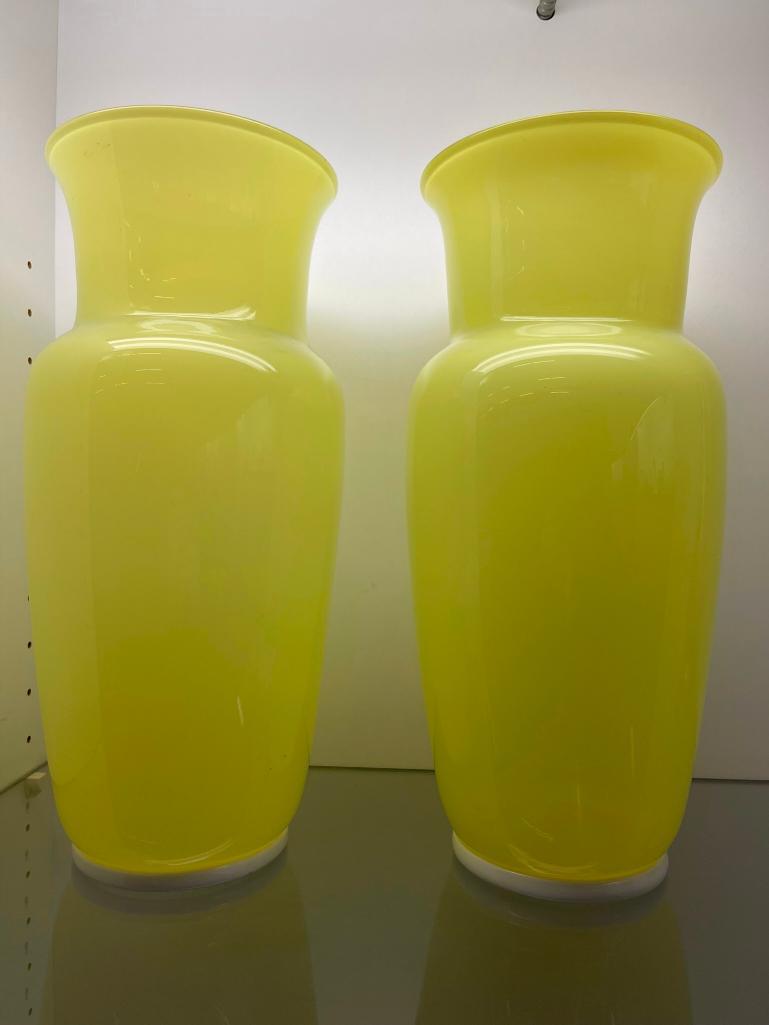 Pair Signed Venini Art Glass Vases (1 of 6)