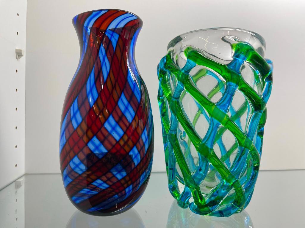 2 Vases incl. Murano Glass Vase (1 of 8)
