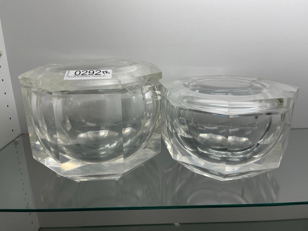 2 Mid Century Lucite Ice Buckets (1 of 7)
