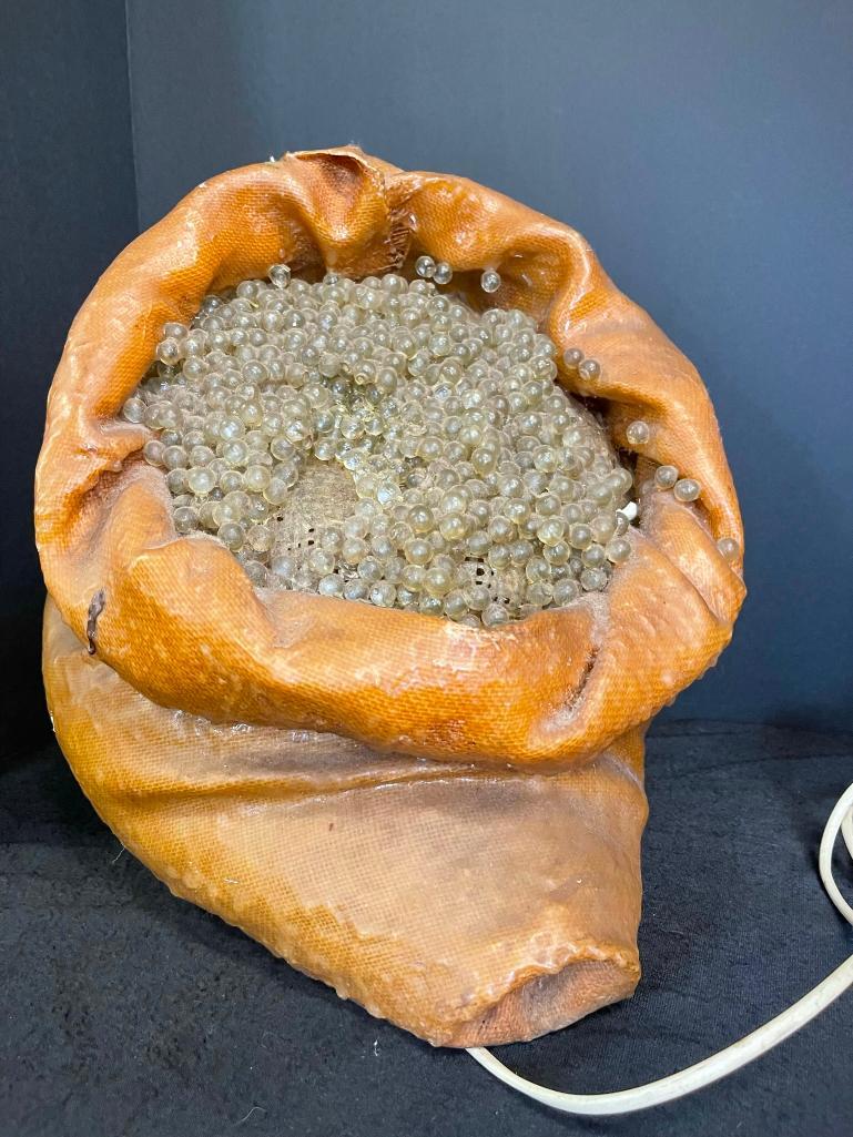 French Fiberglass Lamp w/ original tag: French Fiberglass Lamp w/ original tag, approx 13" x 18" x 15"