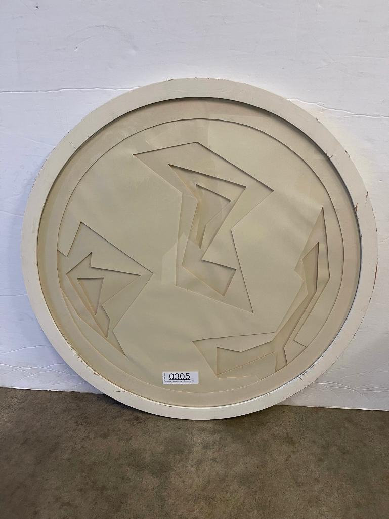 Mon Levinson, Cut Matte board: Mon Levinson, Cut Matte board, approx. 23.5" diam.