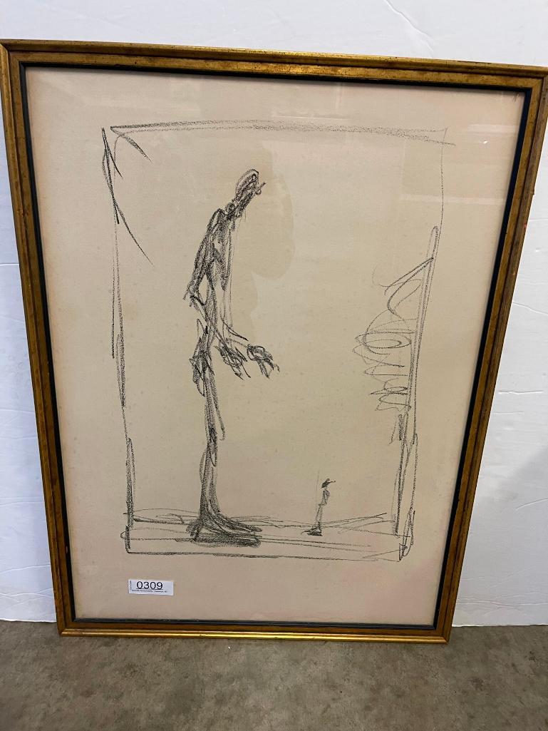 "Giant and Small Figure" NYC Lithograph (1 of 3)