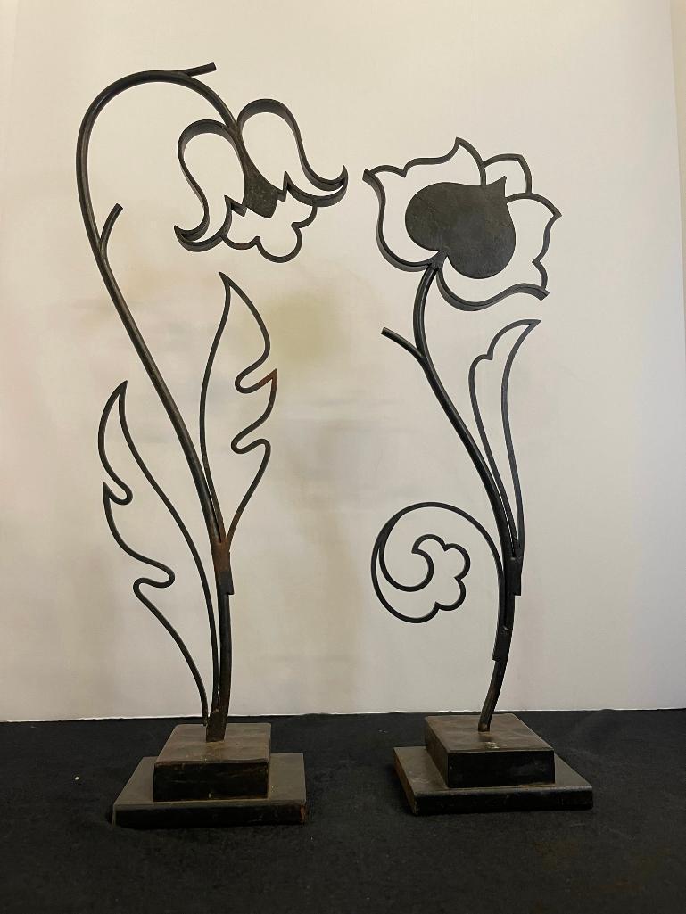 Pair Michael Zadounaisky 1969 Flower Sculptures (1 of 8)