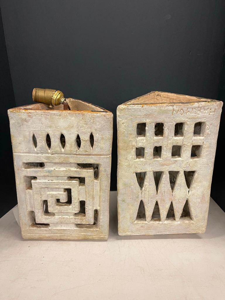 Signed Harmon Mid Century Pottery Lamps (1 of 5)