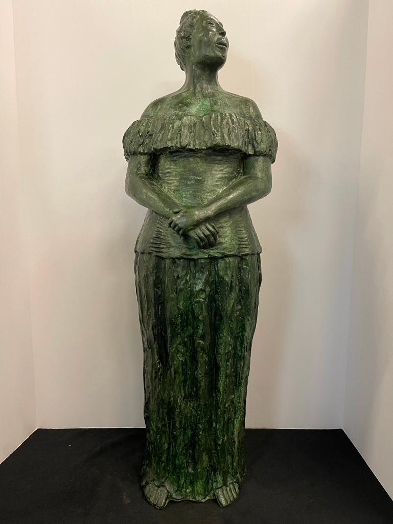 Carlos Aguirre Bronze Standing Woman Sculpture (1 of 9)