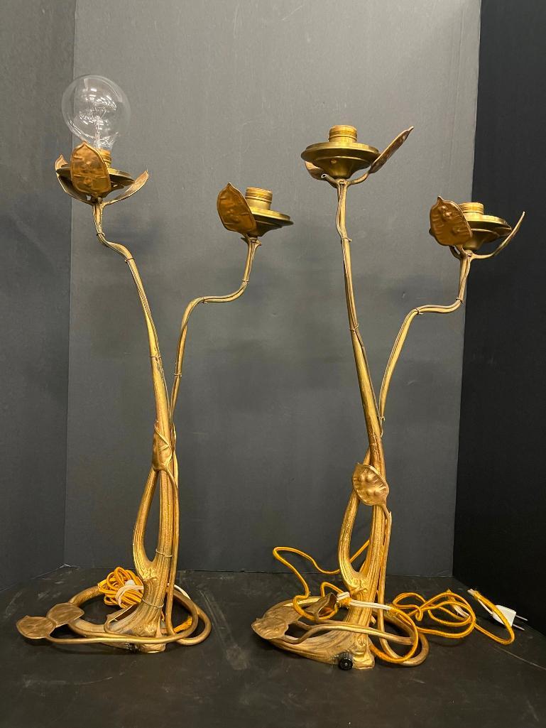 Majorelle Pair of Art Nouveau Table Lamps (1 of 7)