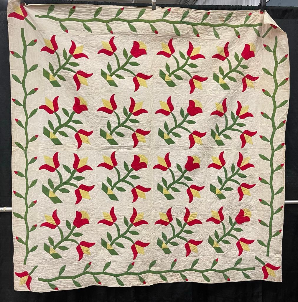 Handmade Quilt, Tulip Pattern (1 of 11)