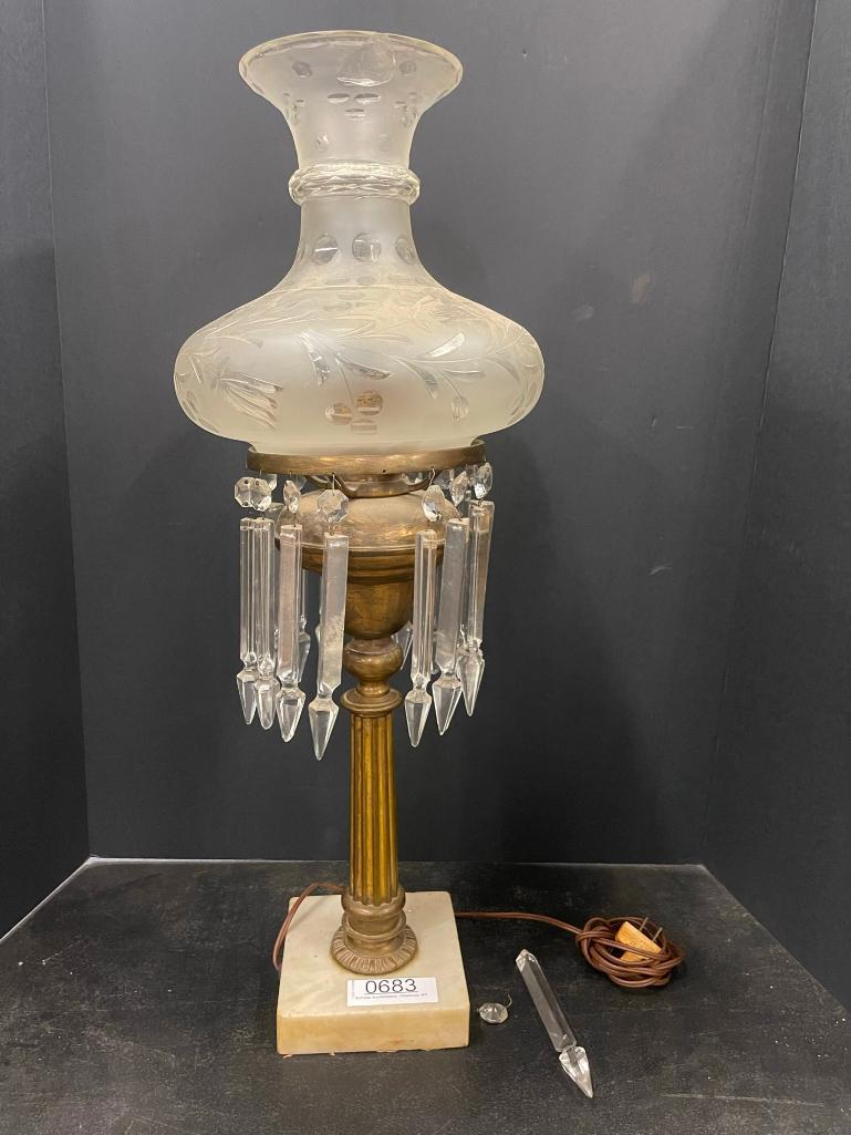 Astral Lamp: Astral Lamp , approx 27" h x 10" diam