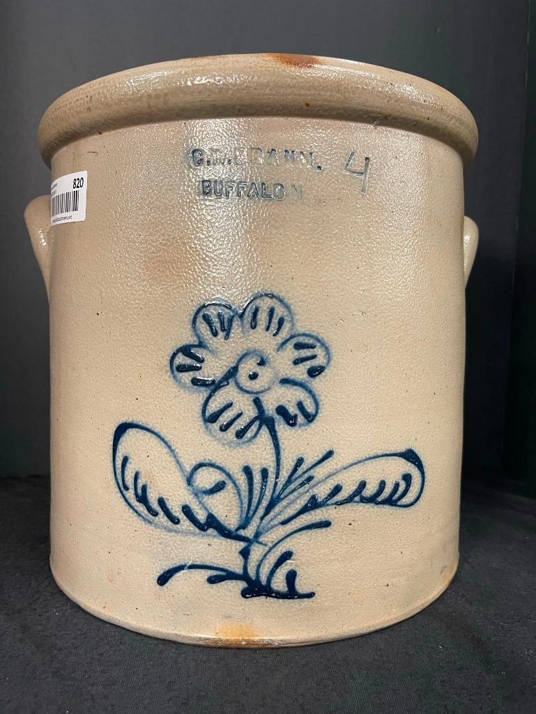 C.W. Braun, Buffalo, 4 Gallon Stoneware Crock (1 of 7)