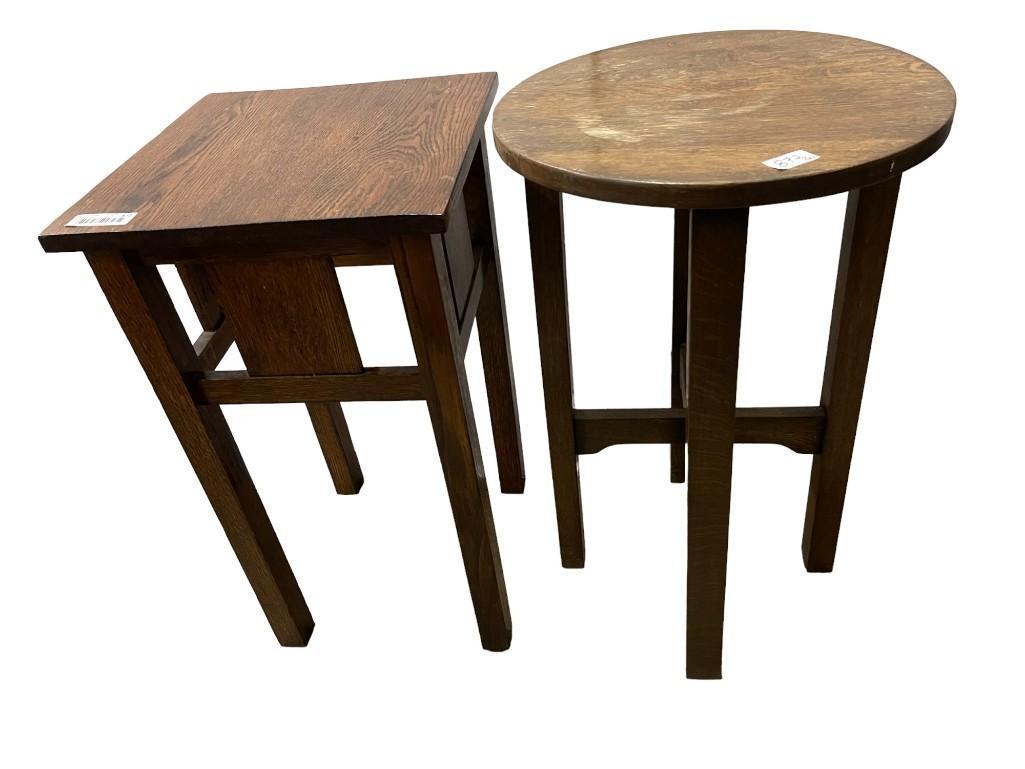 2 Mission Oak Tables (1 of 6)