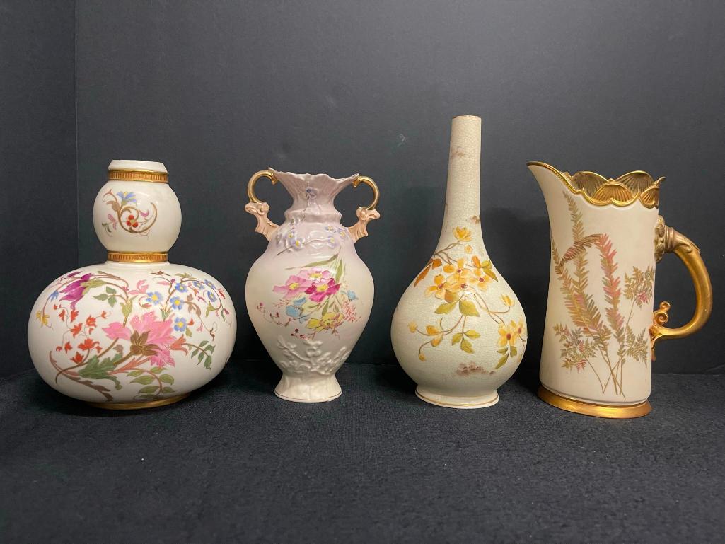 Royal Worcester Decorated Pitcher, Vases, etc (1 of 15)