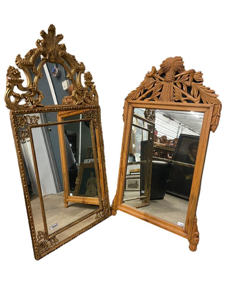 2 Mirrors incl. Carvings & Gold Gilt (1 of 4)