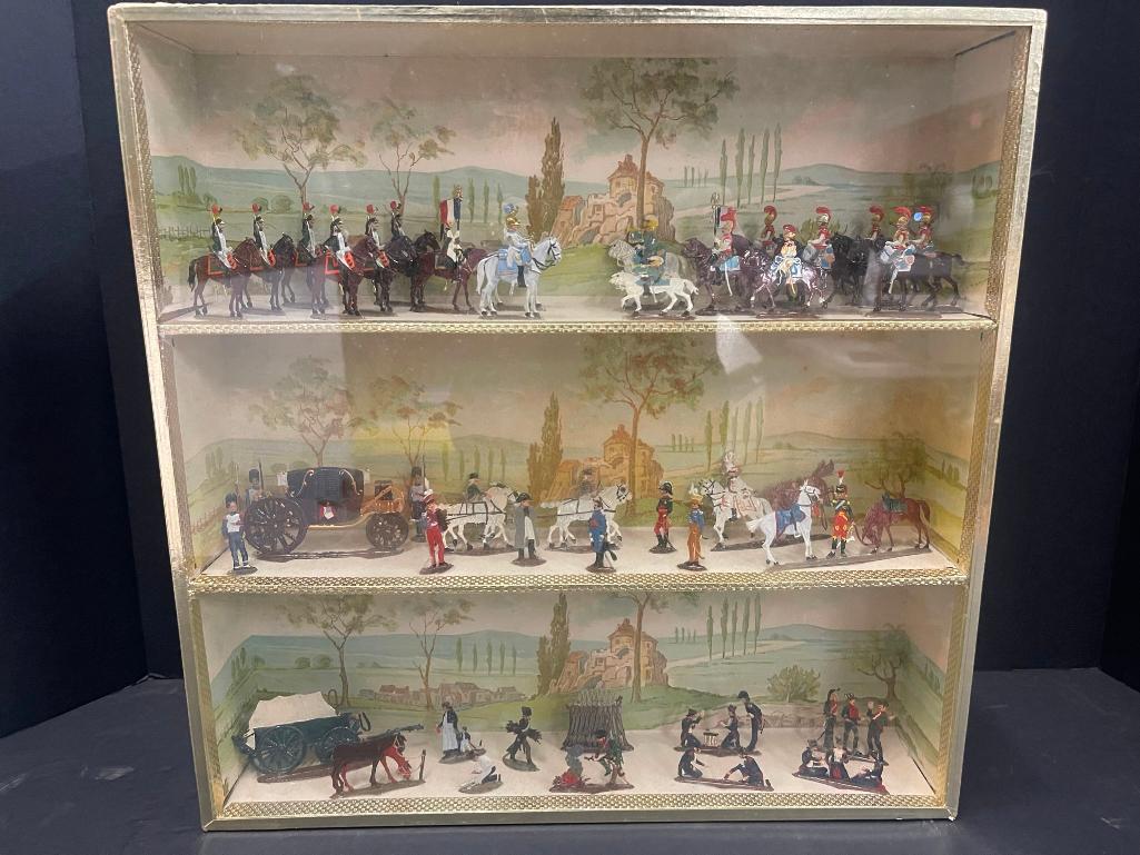 French Diorama in original box: French Diorama in original box "revue Empire No 8" approx 14.25" x 14.75" x 3"