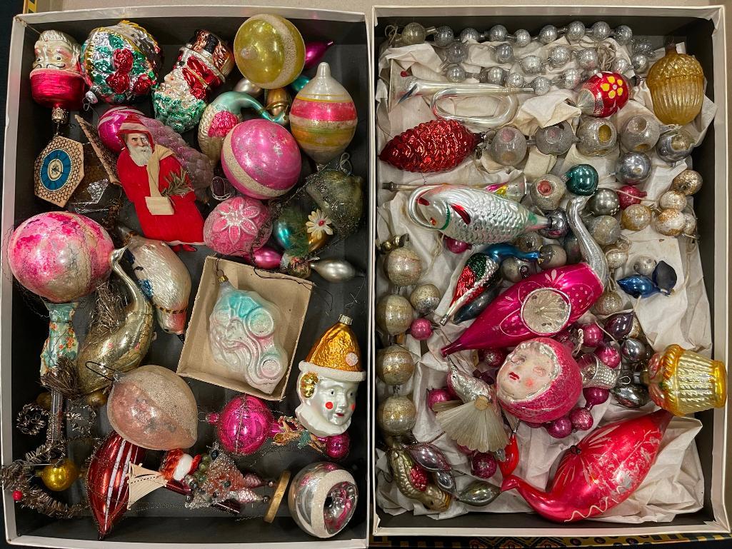Christmas Ornament Assortment, Santa, etc: Christmas Ornament Assortment, Santa, Fish, Clown etc