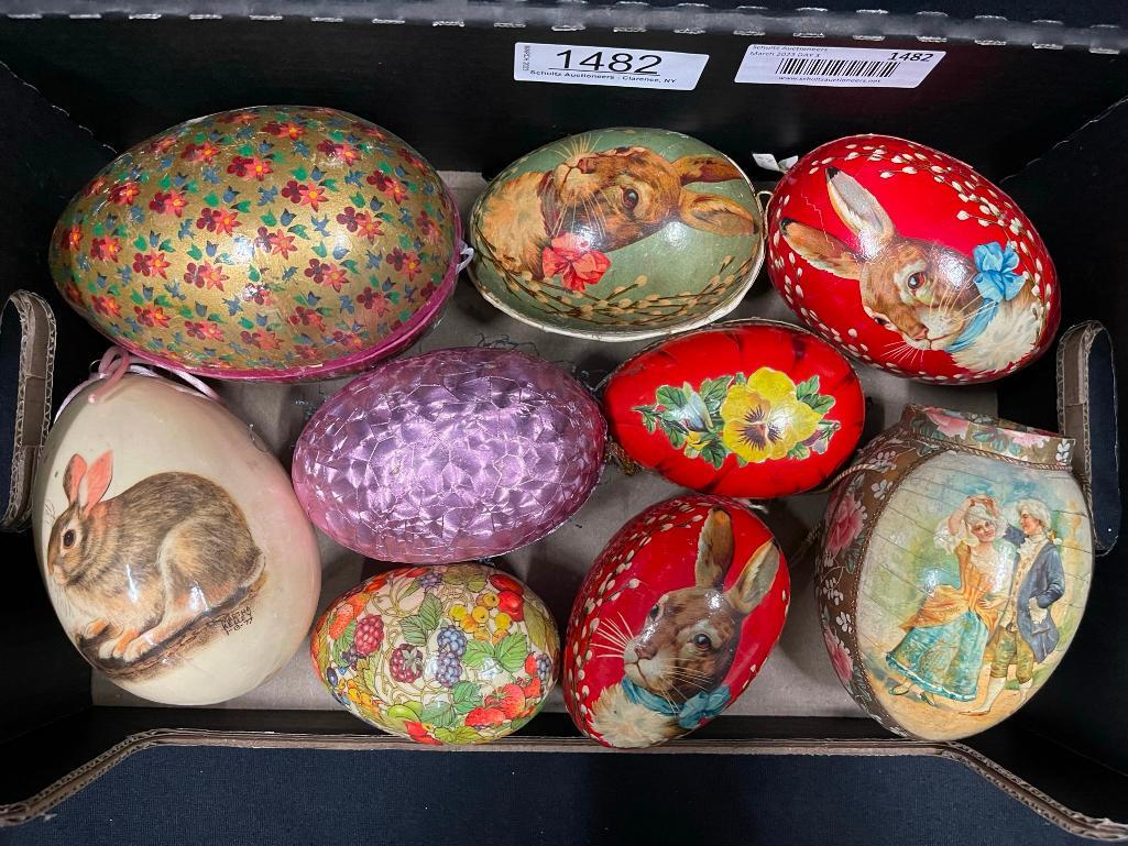 Group of Cardboard Easter Egg Containers: Group of Cardboard Easter Egg Containers incl. Handled egg purse etc