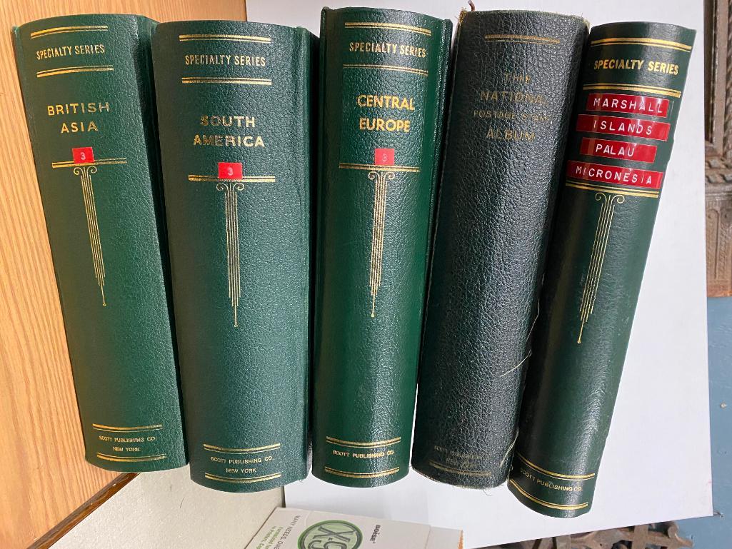 4 Specialty Series Stamp Books: 4 Specialty Series Stamp Books British Asia, South America, Central Europe, etc & National Album