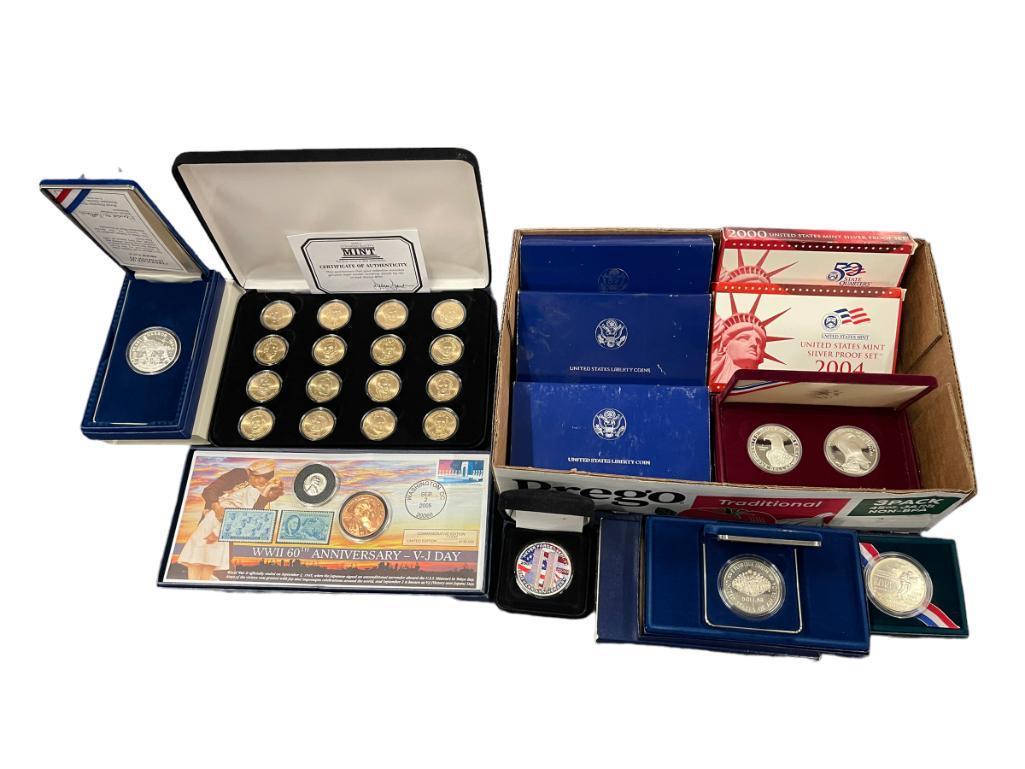 Group of Coins incl Olympic Silver Dollars, etc (1 of 7)