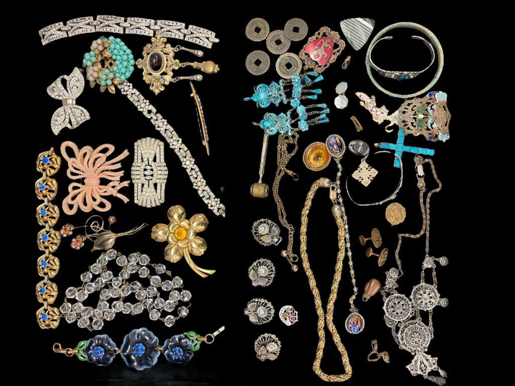 2 Trays Costume Jewelry incl pins, bracelets, etc (1 of 9)