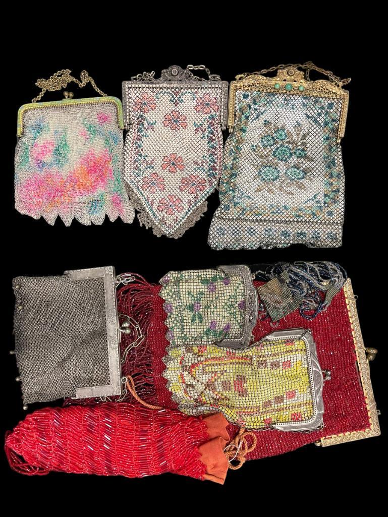 2 Trays Vintage Purses, Painted mesh bags, etc (1 of 3)