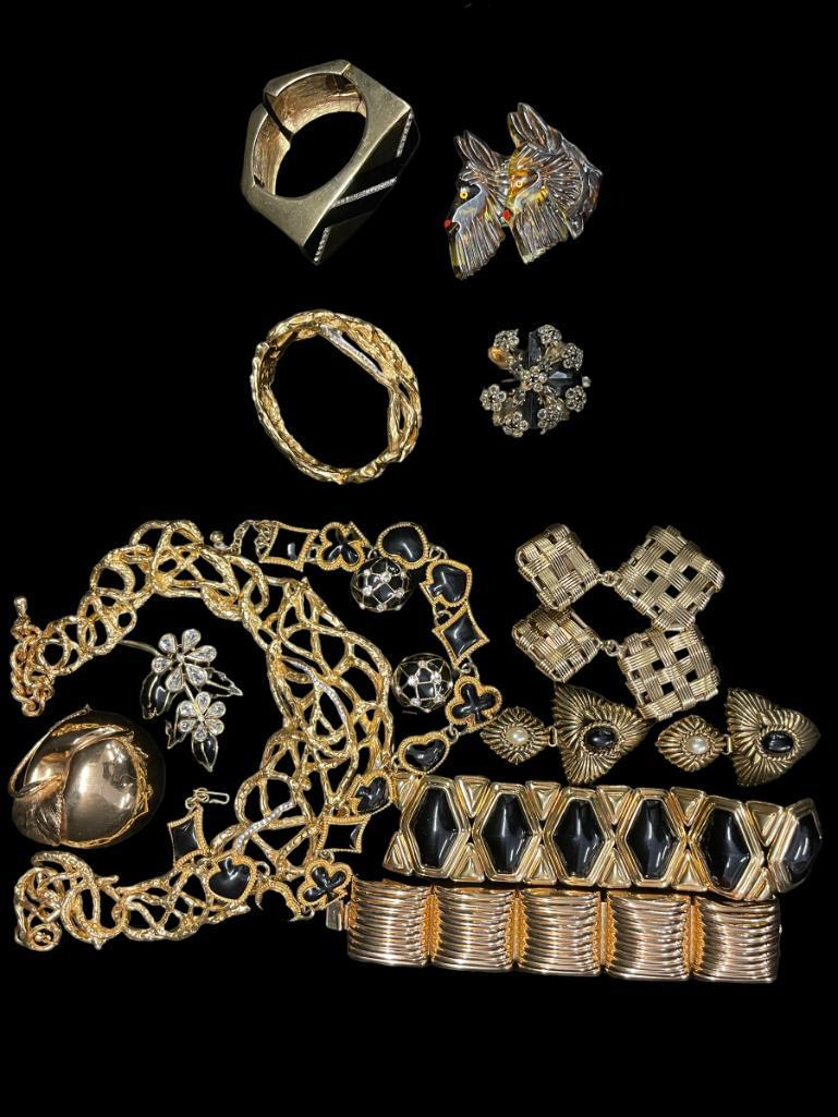 2 Trays Costume Jewelry incl Schreiner pin, etc (1 of 13)