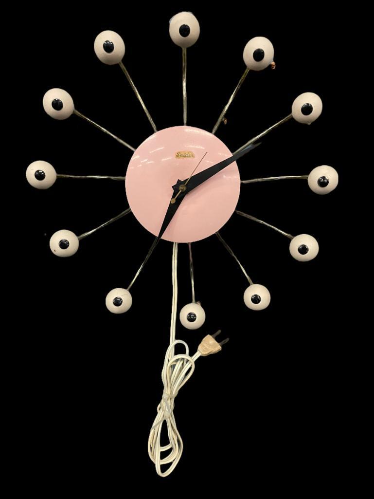 Vintage Snider Clock Co. Spider Eyes Wall Clock (1 of 3)