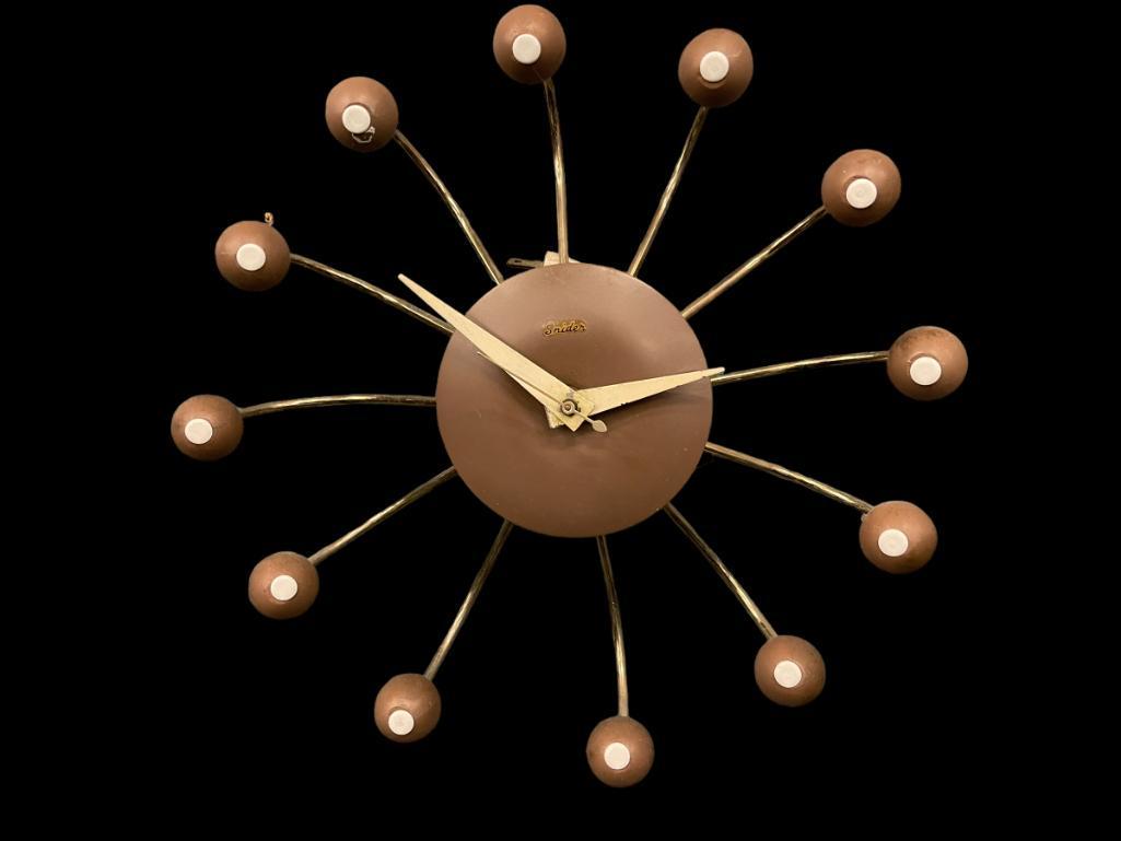 Vintage Snider Clock Co. Spider Eyes Wall Clock (1 of 3)