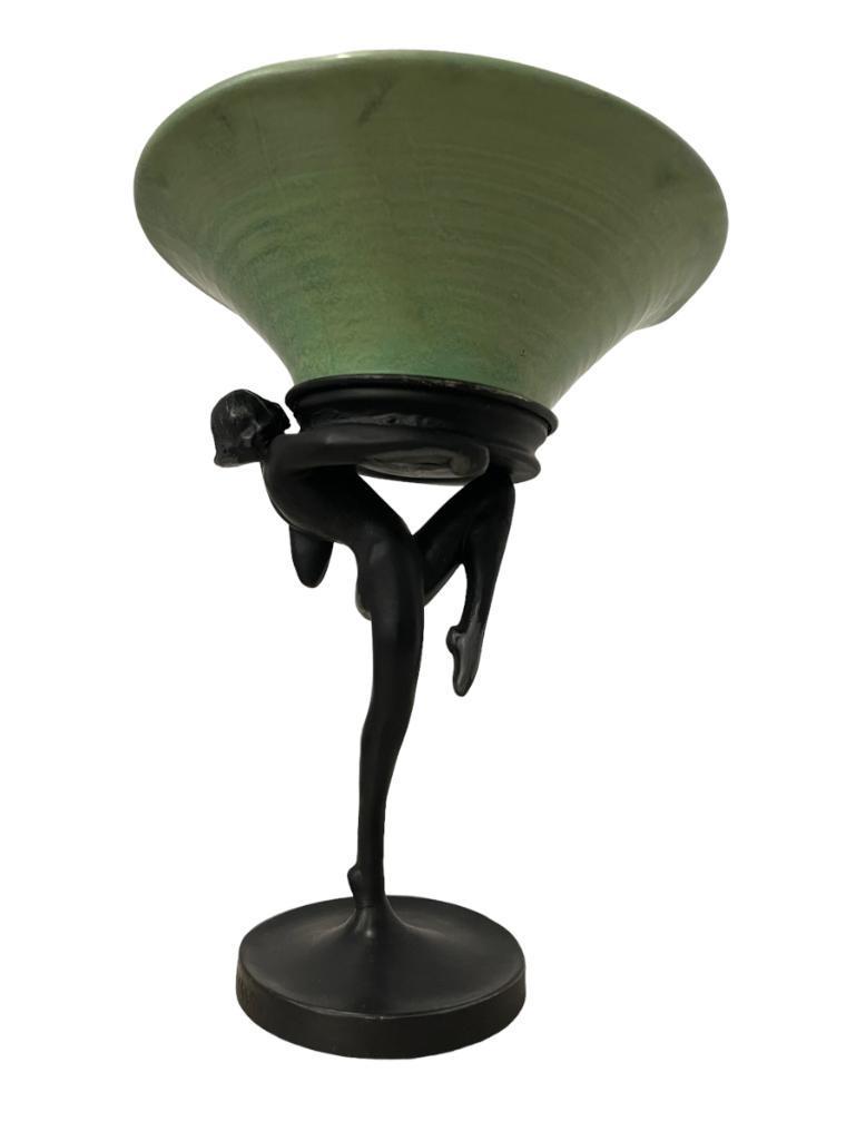 1920's Frankart Female Figure w/ Fulper Stangl Style Pottery (1 of 11)