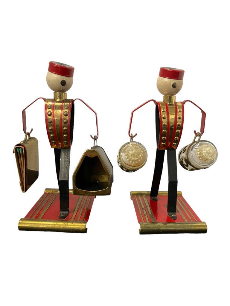 Pair 1930's Bellhop Figures w/ Cigarette, Match Holders etc (1 of 5)