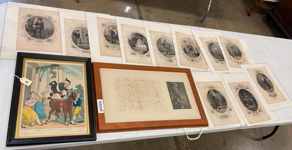 11 1850's Engravings, 1813 Hand Colored Engraving etc (1 of 6)