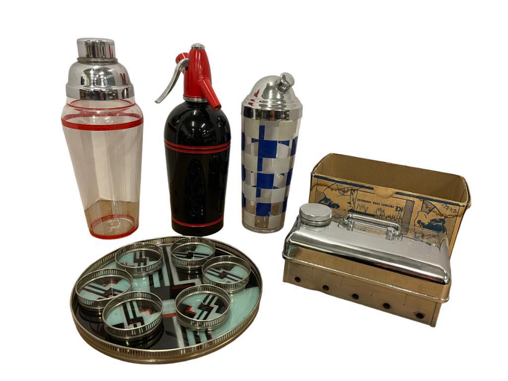 Vintage Bar Lot incl. Du-More Ice Cuber, Cocktail Shakers, etc (1 of 10)