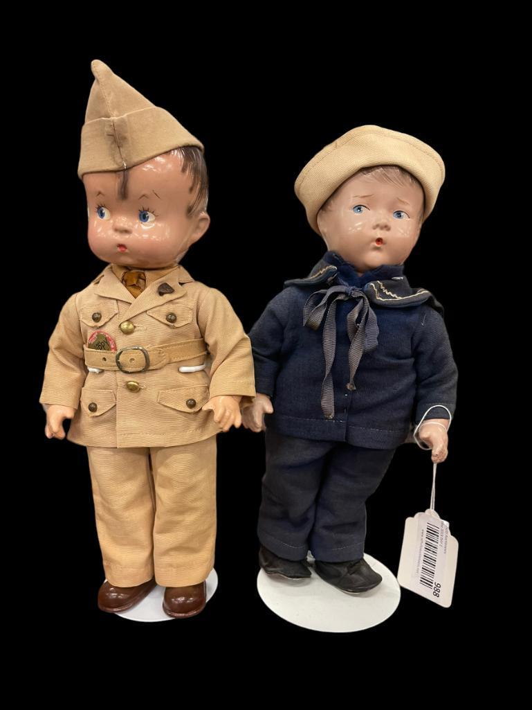 2 Boy Dolls incl. Efanbee "Skippy" and Sailor boy (1 of 8)