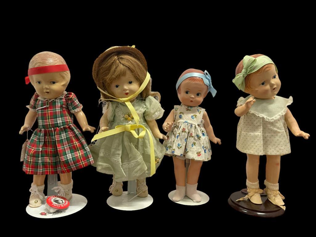 4 Composition Dolls incl. c. 1930 "Nancy", etc (1 of 15)