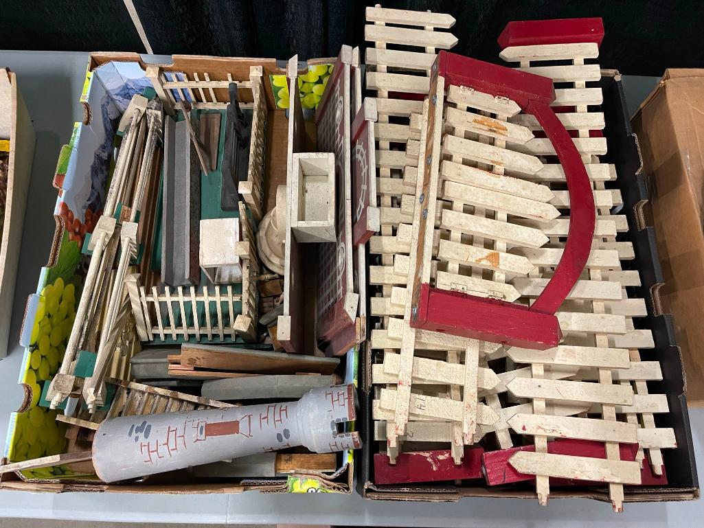 2 Boxes Wooden Dollhouse fencing and other accessories (1 of 10)