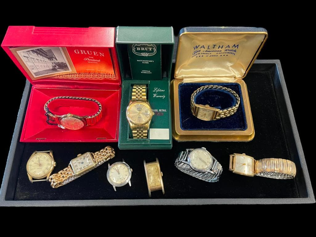 Wristwatch Lot incl. Hamilton: Wristwatch lot incl. Gruen Precision, Waltham, Hamilton, etc.