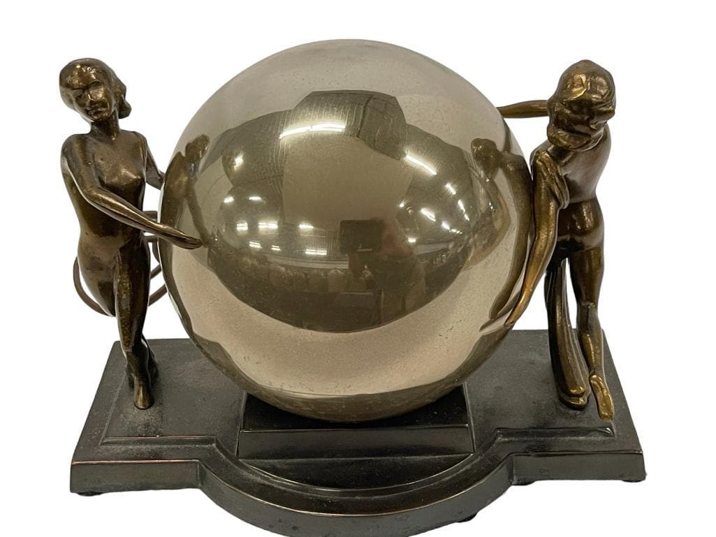 Dancing Double Nudes Lamp in the Style of Frankart (1 of 3)