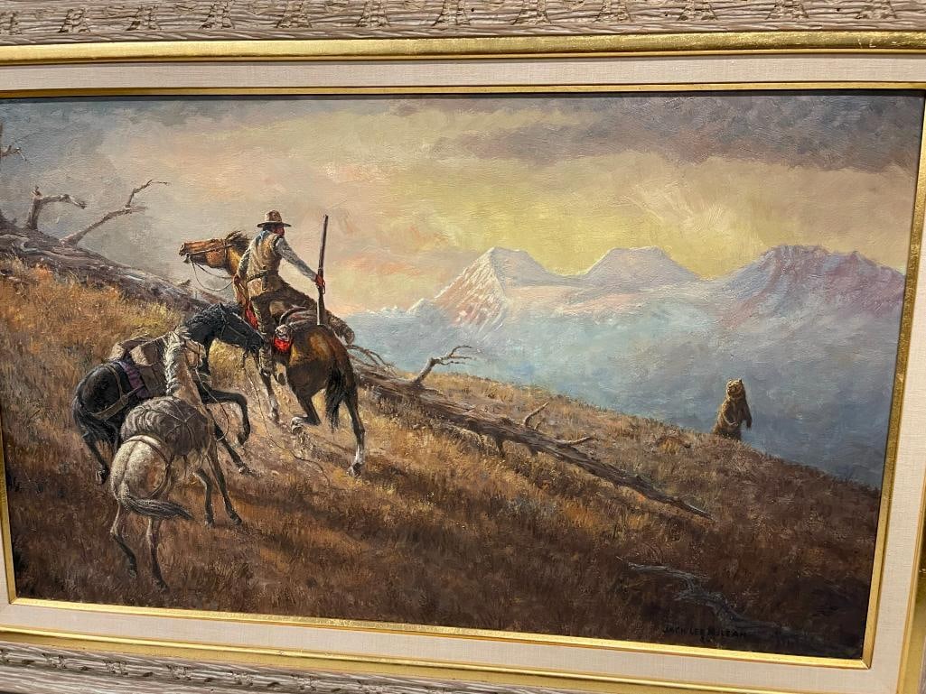 Jack Lee Mclean, Large Oil On Canvas Painting Auction