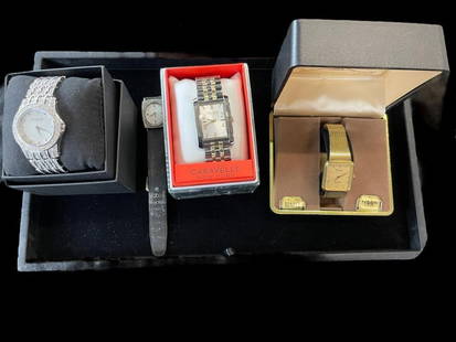 4 Watch Lot incl. Benrus 14K wrist watch: 4 Watch Lot incl. Benrus 14K wrist watch, Lucien Piccard, Wittnauer, Caravelle, New York