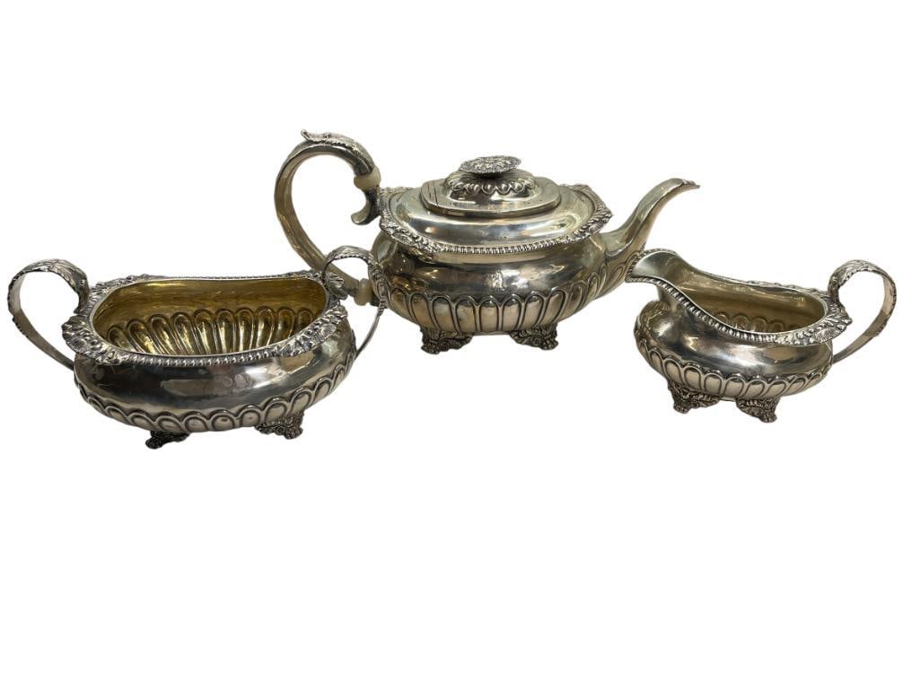 English Hallmarked Silver Teapot Set (1 of 5)