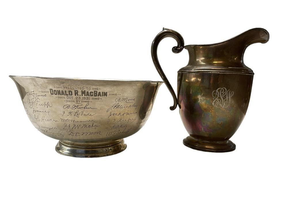 Sterling Silver Pitcher & Bowl (1 of 10)