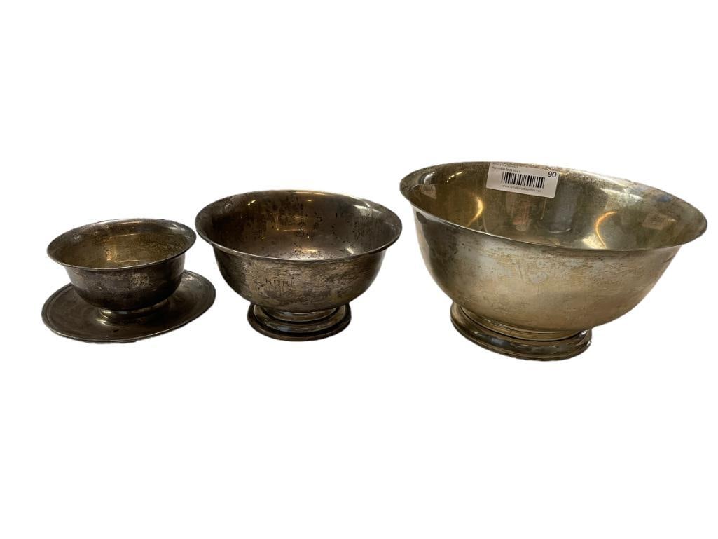 3 Sterling Silver Bowls (1 of 6)