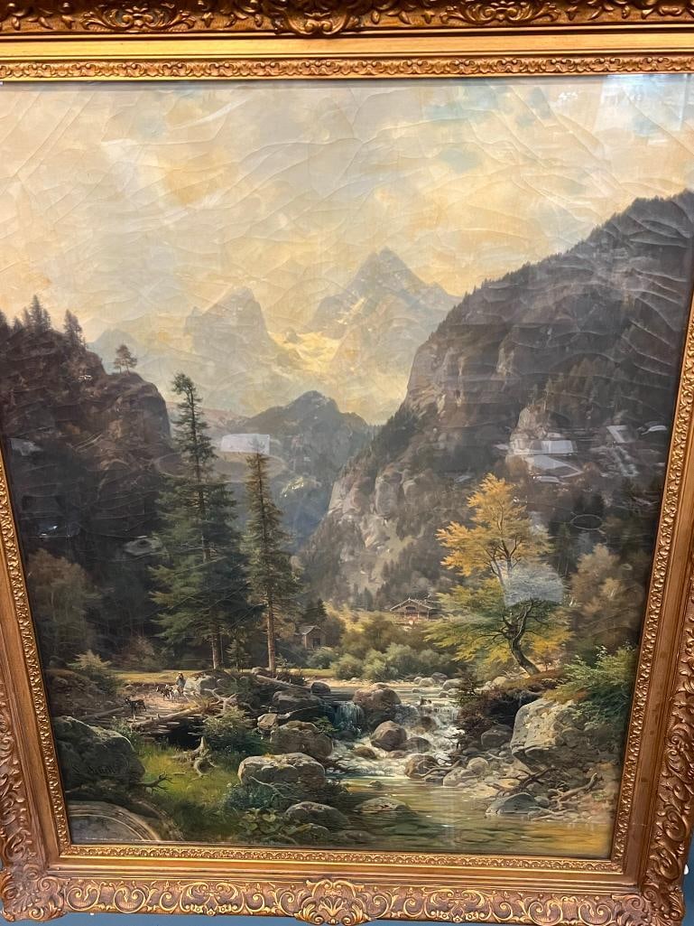 Ludwig Sckell Oil on Canvas Painting (1 of 3)