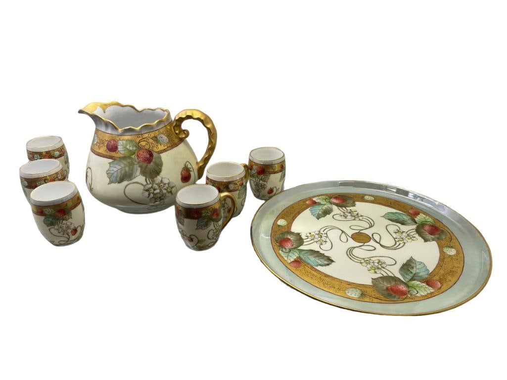Limoges Strawberry Pattern Lemonade Set (1 of 7)