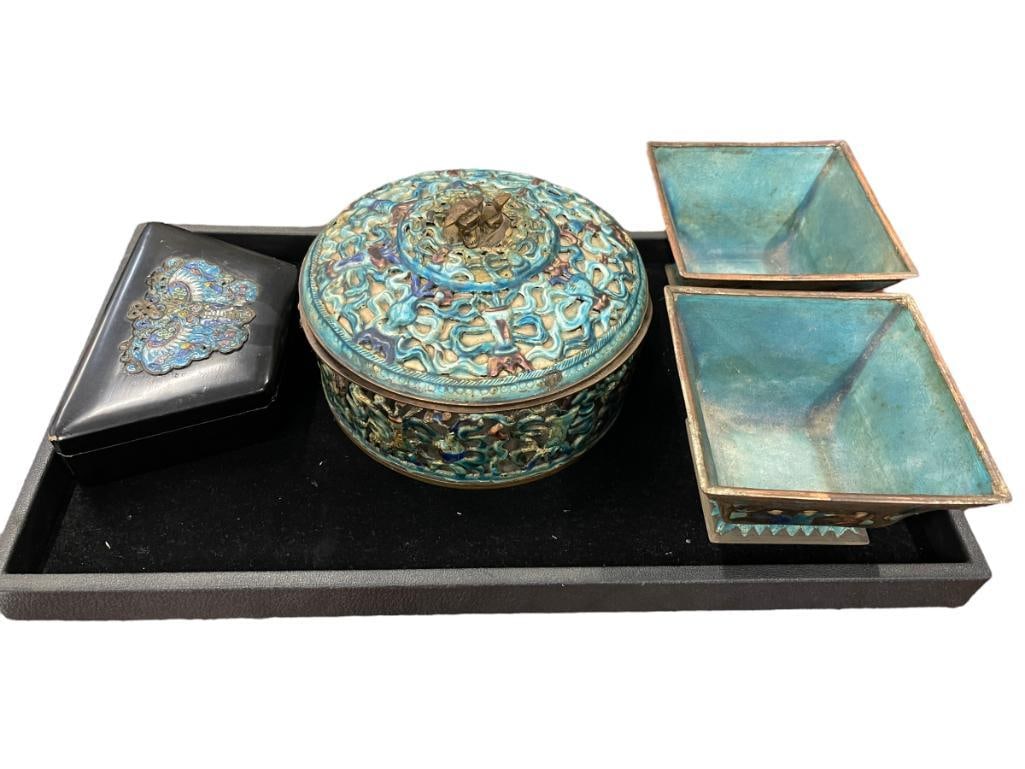 Asian Decorated Metal Items (1 of 7)