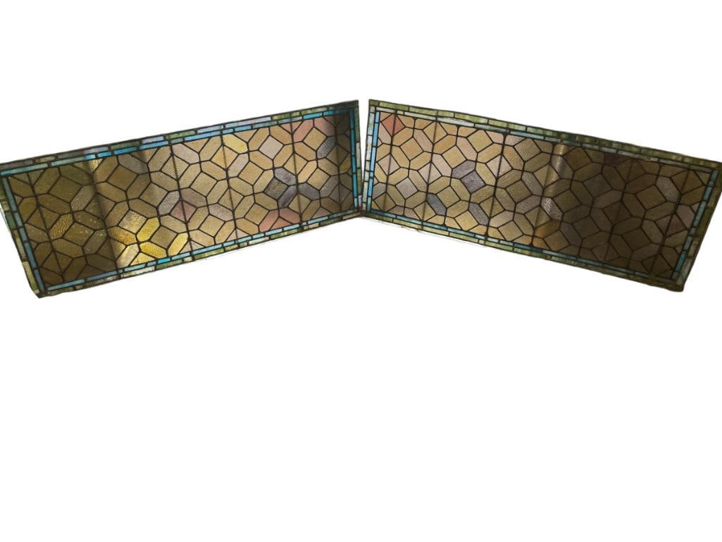 Pair of Rectangular Stained Glass Windows (1 of 7)
