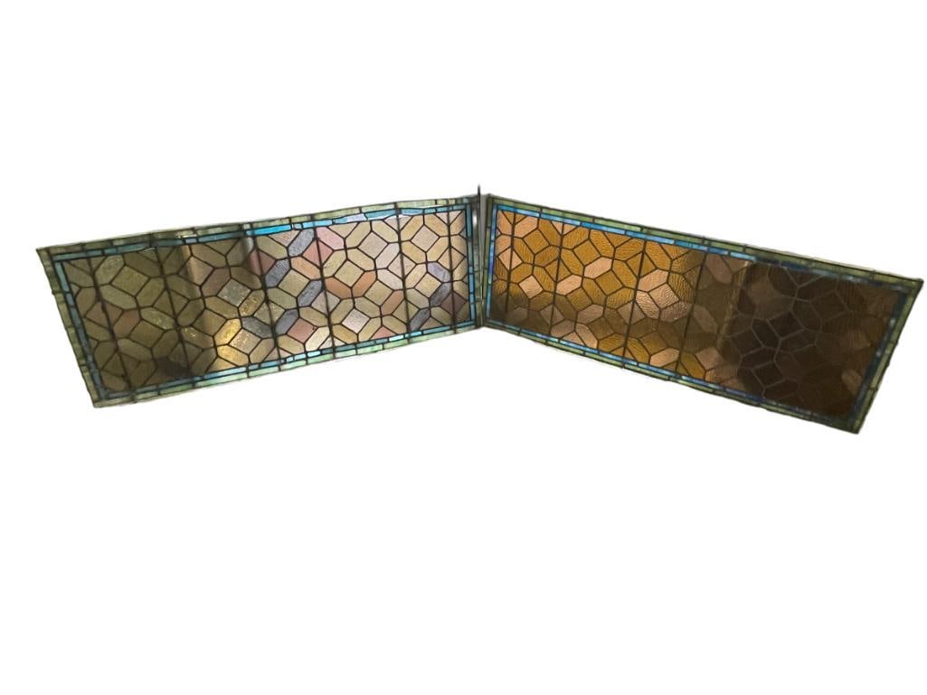 Pair of Rectangular Stained Glass Windows (1 of 9)