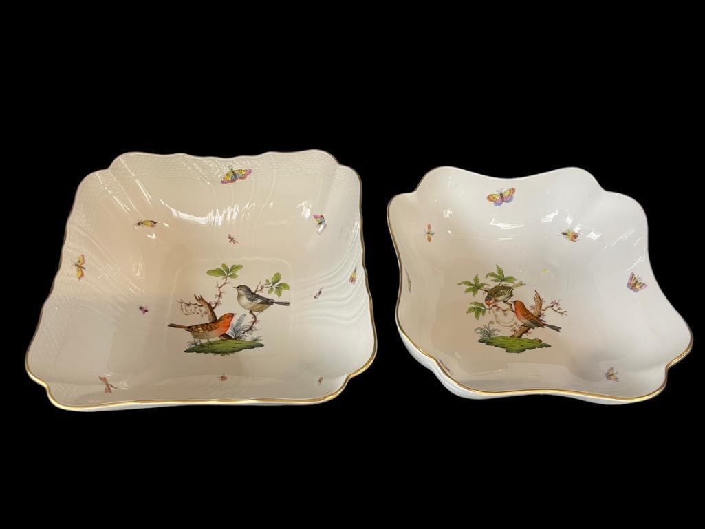 2 Herend Hand Painted Porcelain Serving Dishes (1 of 9)